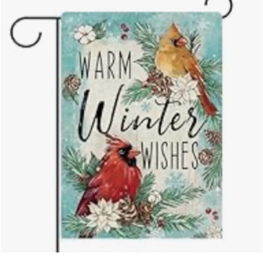 Warm Winter Wishes Garden Flag